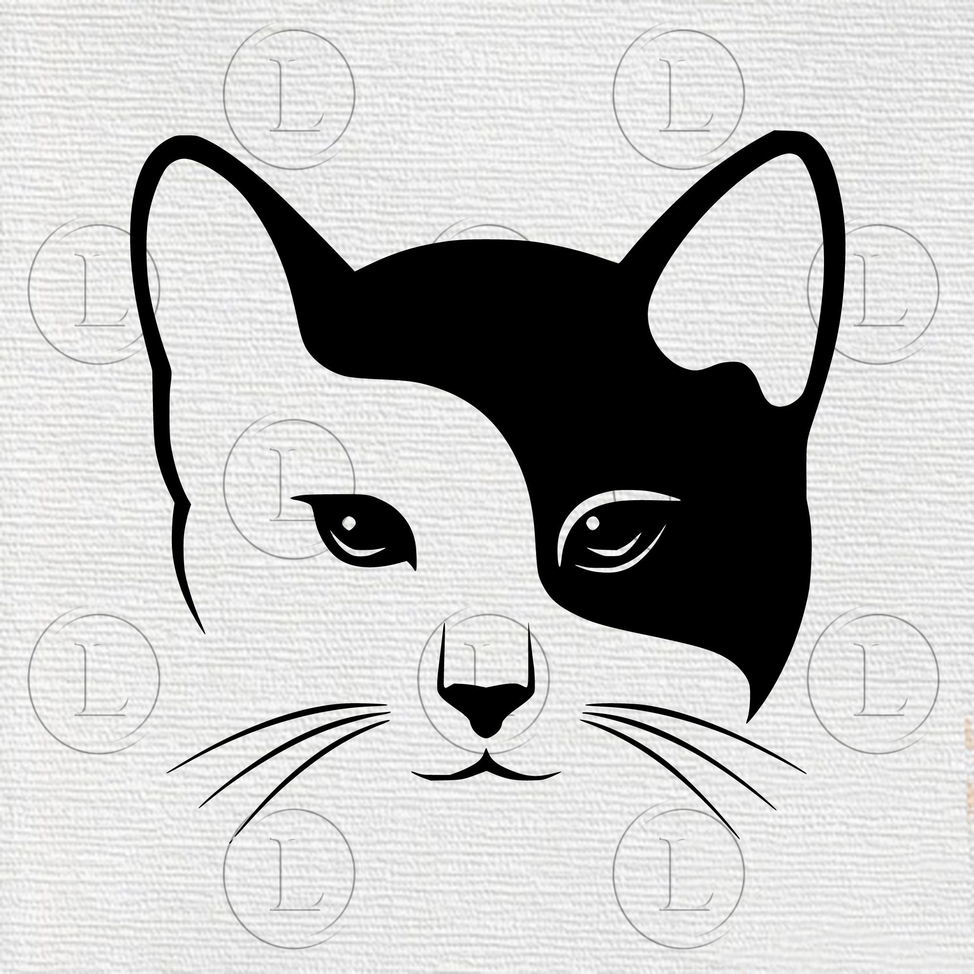 Download Cat Face Svg Cat Vector Graphics Cat Animal Clip Art Cat Etsy
