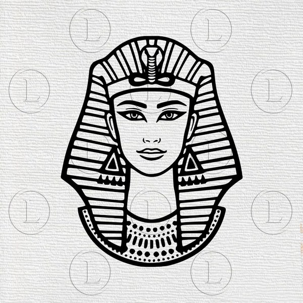 Kleopatra VII Philopator war der letzte aktive Herrscher des ptolemaischen Königreiches Ägypten -Cleopatra svg Vektorgrafik- Zeichnung svg- Silhouette