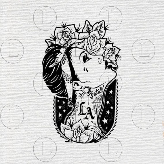 Download Girl Tattoo Designs Svg Girl Clip Art Drawing Svg For Cricut Vector Graphics Silhouette Png Svg