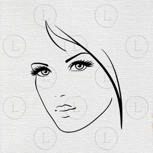 Beautiful woman Svg File - Woman Svg - woman drawing svg- beautiful woman Clip art - Svg For Cricut - For Silhouette - DXF - EPS Png files
