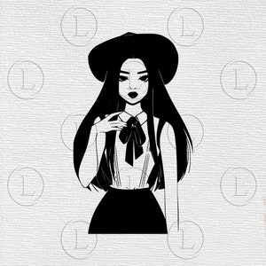 Bella donna File in formato Svg - donna Svg - bella donna - bella donna Clip art - Svg per Cricut - per Silhouette - DXF - EPS