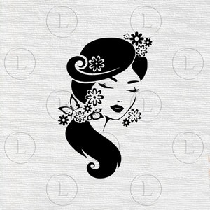 Bella donna File in formato Svg - donna Svg - bella donna - bella donna Clip art-Nizza ragazza - Svg per Cricut - per Silhouette - DXF - EPS