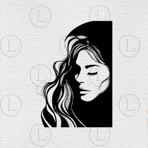 Bella donna File in formato Svg - donna Svg - bella donna - bella donna Clip art - Svg per Cricut - per Silhouette - DXF - EPS