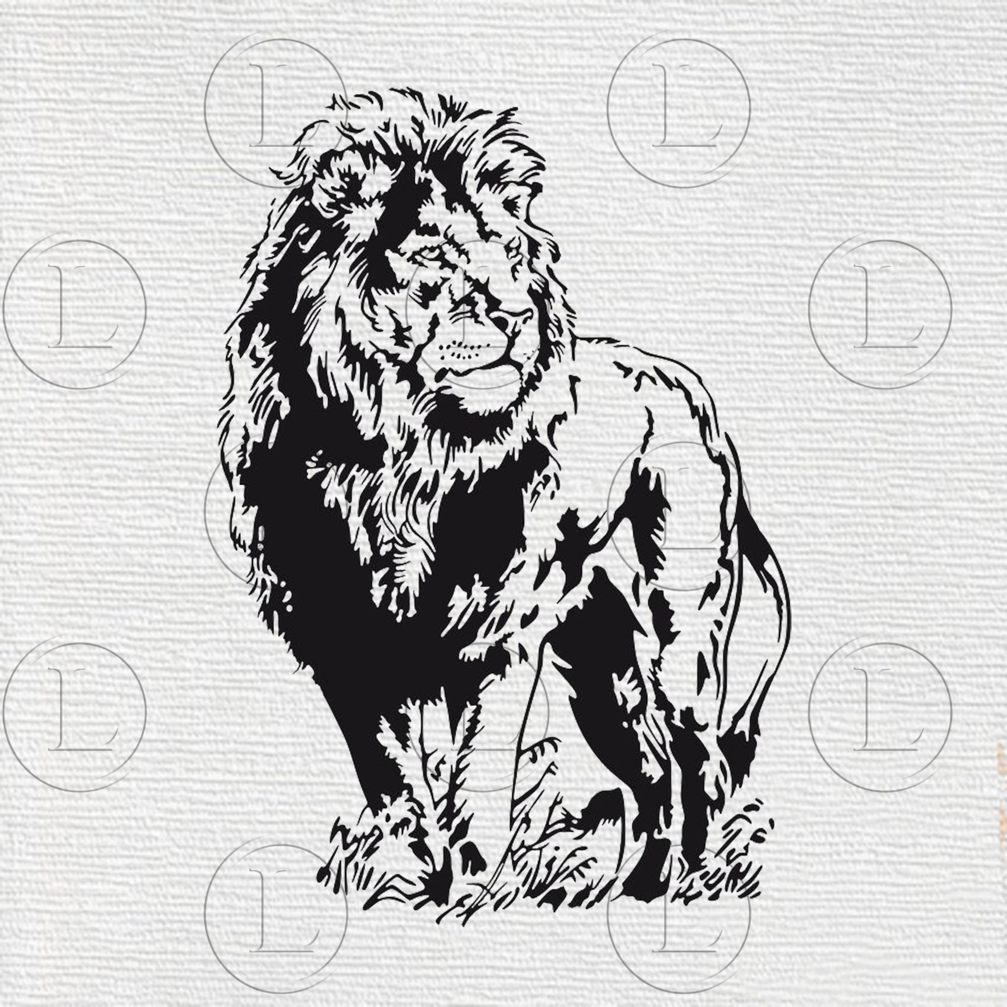 Lion Tattoo Stencil, Lion SVG Graphic by tattooworker · Creative Fabrica