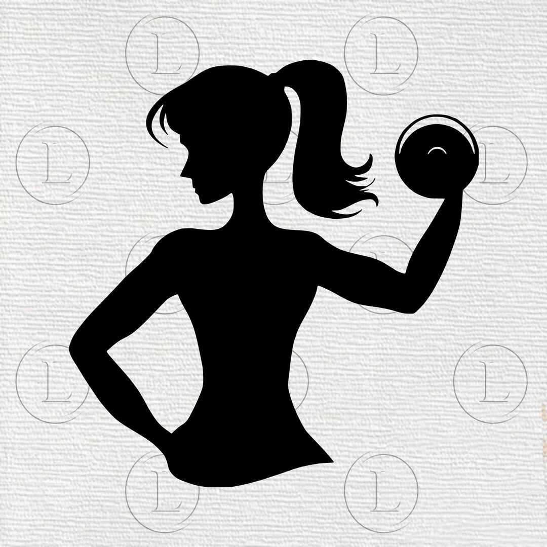 Fitness Girl Svg- Fitness Girl Vector Graphicssvg -fitness Girl With ...