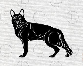 German shepherd SVG - German shepherd EPS-German shepherd animal-German shepherd Dog- Svg For Cricut - For Silhouette - DXF