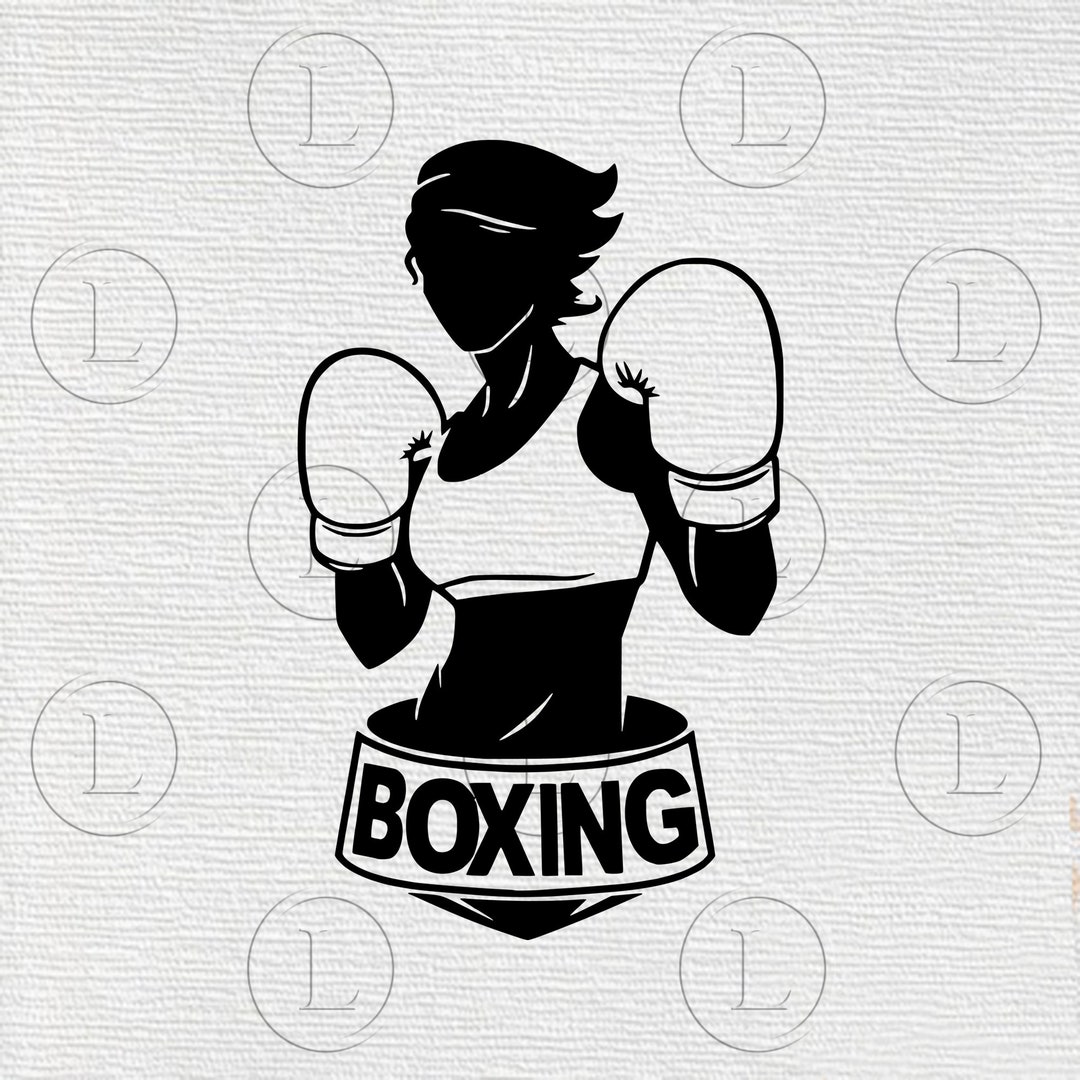 Boxing Girl Svgboxer Svgboxing Logoboxing Tattooboxing Vector