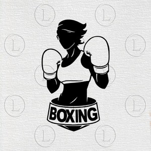 Boxing Girl svg-Boxer svg-Boxing logo-Boxing tattoo-Boxing vector graphics-Boxer silhouette svg-boxer sport-Boxing svg para cricut- png archivo