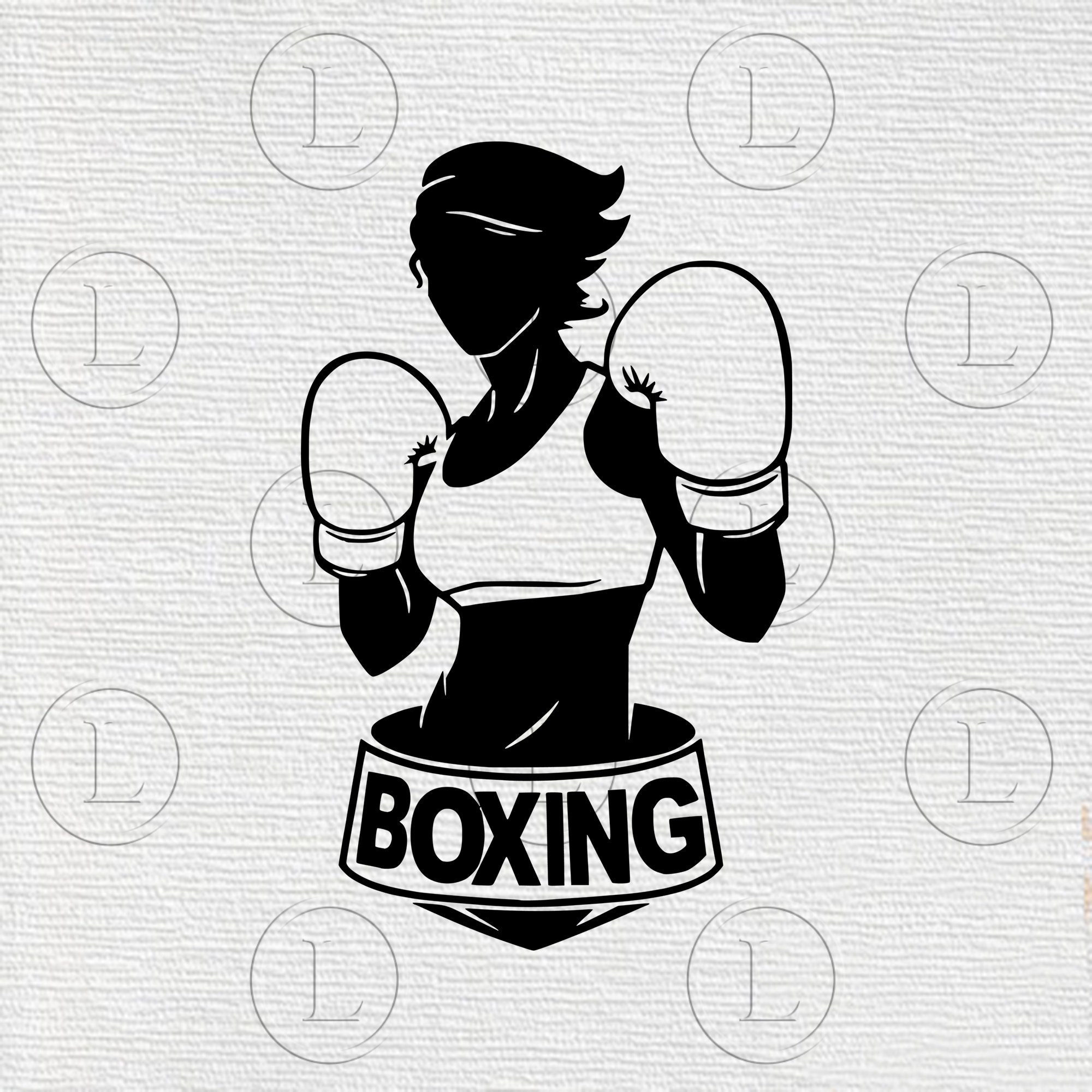 Boxer Girl Vector Art & Graphics