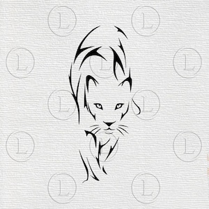 Black panther SVG- panther Tattoo Animals Clip art - Svg Cricut - For Silhouette - DXF - EPS