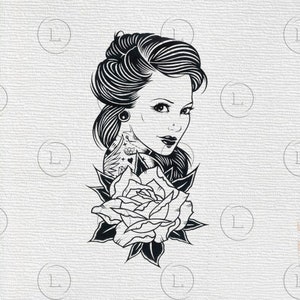 Bella donna File in formato Svg - donna Svg - bella donna - bella donna Clip art - Svg per Cricut - per Silhouette - DXF - EPS