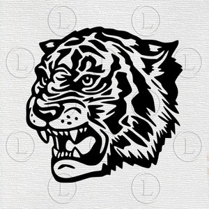 Tiger Svg File - Tiger Svg - Tiger Animals -Tiger - Animals Clip art - Svg For Cricut - tiger vector graphics-silhouette svg-DXF - EPS files