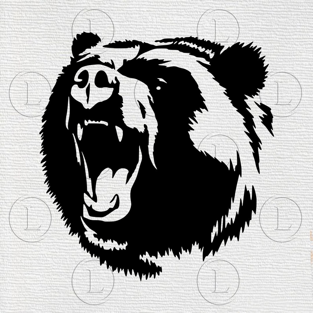 Bear Svg -grizzly Svg and Trees -bear Svg-grizzly Svg for Cricut ...