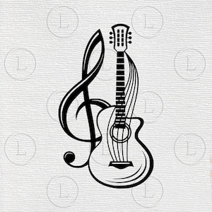 Stencil gitaar svg-gitaar pop tekening-stencil gitaar vectorafbeeldingen-gitaar muziek-muziekinstrument gitaar svg voor cricut silhouet png