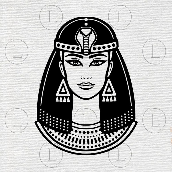 Kleopatra VII Philopator war der letzte aktive Herrscher des ptolemaischen Königreiches Ägypten -Cleopatra svg Vektorgrafik- Zeichnung svg- Silhouette