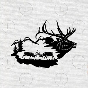 Deer svg - Deer png- Deer  Silhouette - Deer  animal clip art -Deer vector graphics For Cricut - For Silhouette – Dxf Eps Png Pdf files