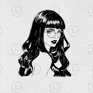Beautiful woman Svg File - Woman Svg - beautiful woman - beautiful woman Clip art- Nice girl - Svg For Cricut - For Silhouette - DXF - EPS