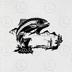 Fish svg-Fish drawing png- fish svg for cricut- fish silhouette- fish drawing dxf - fish svg pdf png eps files