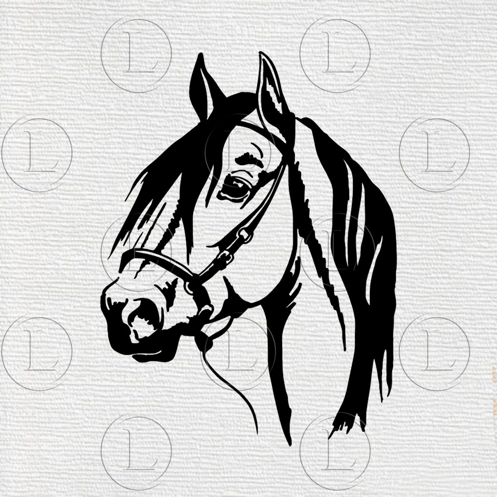 Download Horse Head Svg For Cricut For Silhouette Dxf Eps