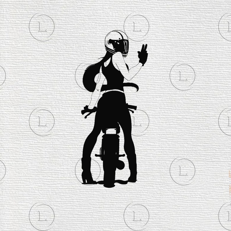 Download Biker girl svg-Biker chick svg Women on Motorcycles png ...