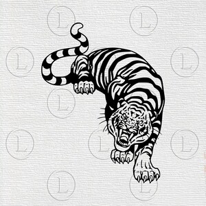 Tiger Svg File - Tiger Svg - Tiger Animals -Tiger - Animals Clip art - Svg For Cricut - For Silhouette - DXF - EPS