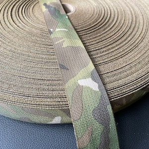 Militaire singelband 1,5 inch camouflage multicam dubbelzijdig Verkocht op maat gesneden Compliant met militaire specificaties