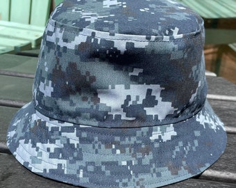 US Navy Digital Camo Bucket Hat, NWU Navy Digital