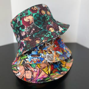 Anime Dragon Ball Bucket Hat One Piece Lover Summer Hat Colorful Demon Slayer Hat Anime Characters Anime Apparel