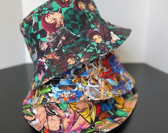 Anime Dragon Ball Bucket Hat One Piece Lover Summer Hat Colorful Demon Slayer Hat Anime Characters Anime Apparel