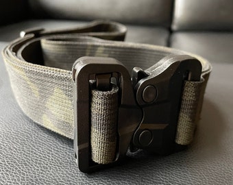 Military Belt: 1.5” Multicam, Multicam Black, Kryptek Highlander