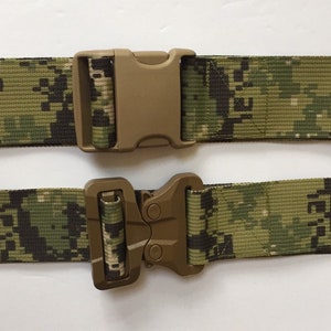 Military Belt: AOR2  2&quot; wide Belt- choice of buckles