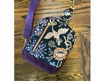 Dragon Crossbody Sling Bag Perfect Size Fantasy Gothic Print Sling Pack Phone Pocket