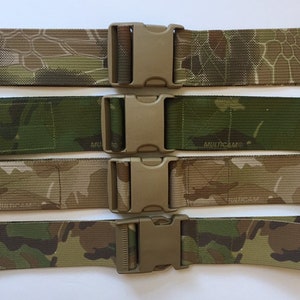Military Belt: 2” Multicam, Multicam Arid, Multicam Tropic, or Kryptec Highlander