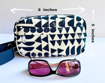 Sling Bag Waist Pack Blue Modern Print Organic Cloud9 Canvas