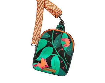 Frog Lover Gift Frog Crossbody Sling Bag Tree Frog Green