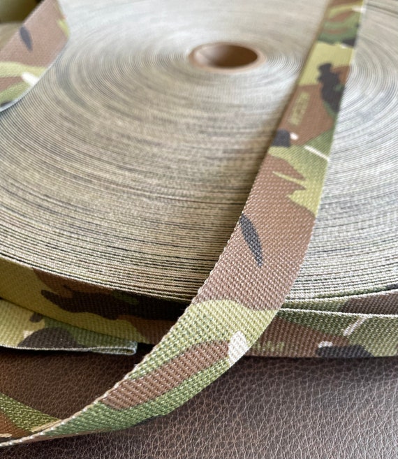 Military Webbing Multicam Camouflage 1 inch Webbing 2 Sided Print Multicam