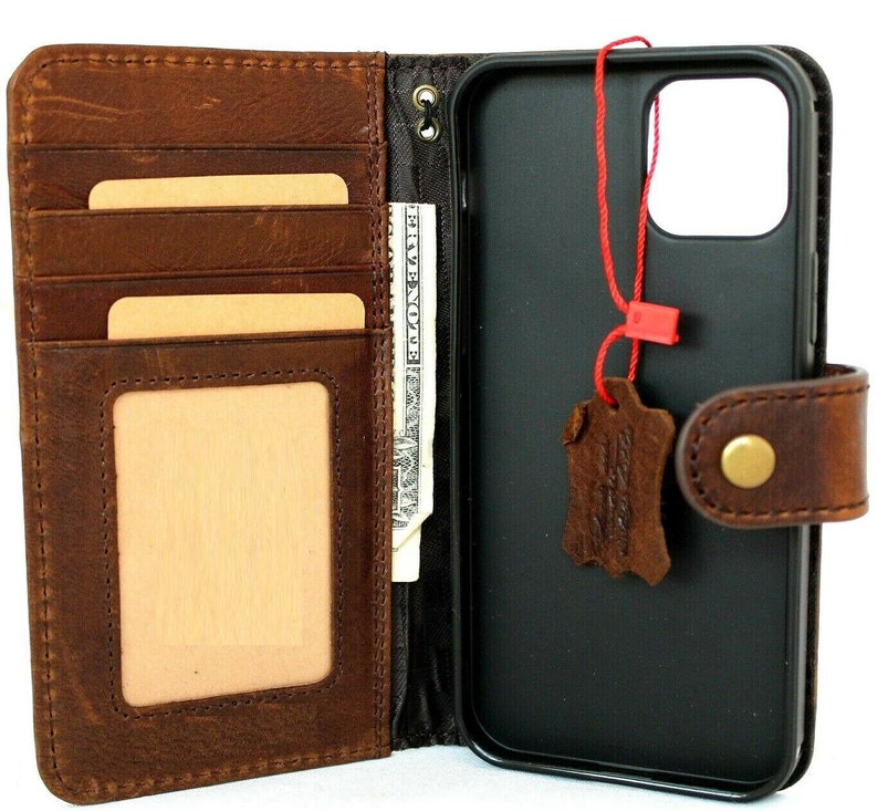 Genuine Full Handmade Leather Case For Apple iPhone 12 Wallet Etsy