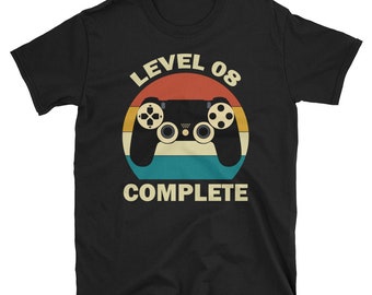 8th Anniversary Unisex t-shirt, 8th Wedding Anniversary Gift, Level 8 Complete Gamer shirt, Anniversay Gifts for husband, fathers day gift
