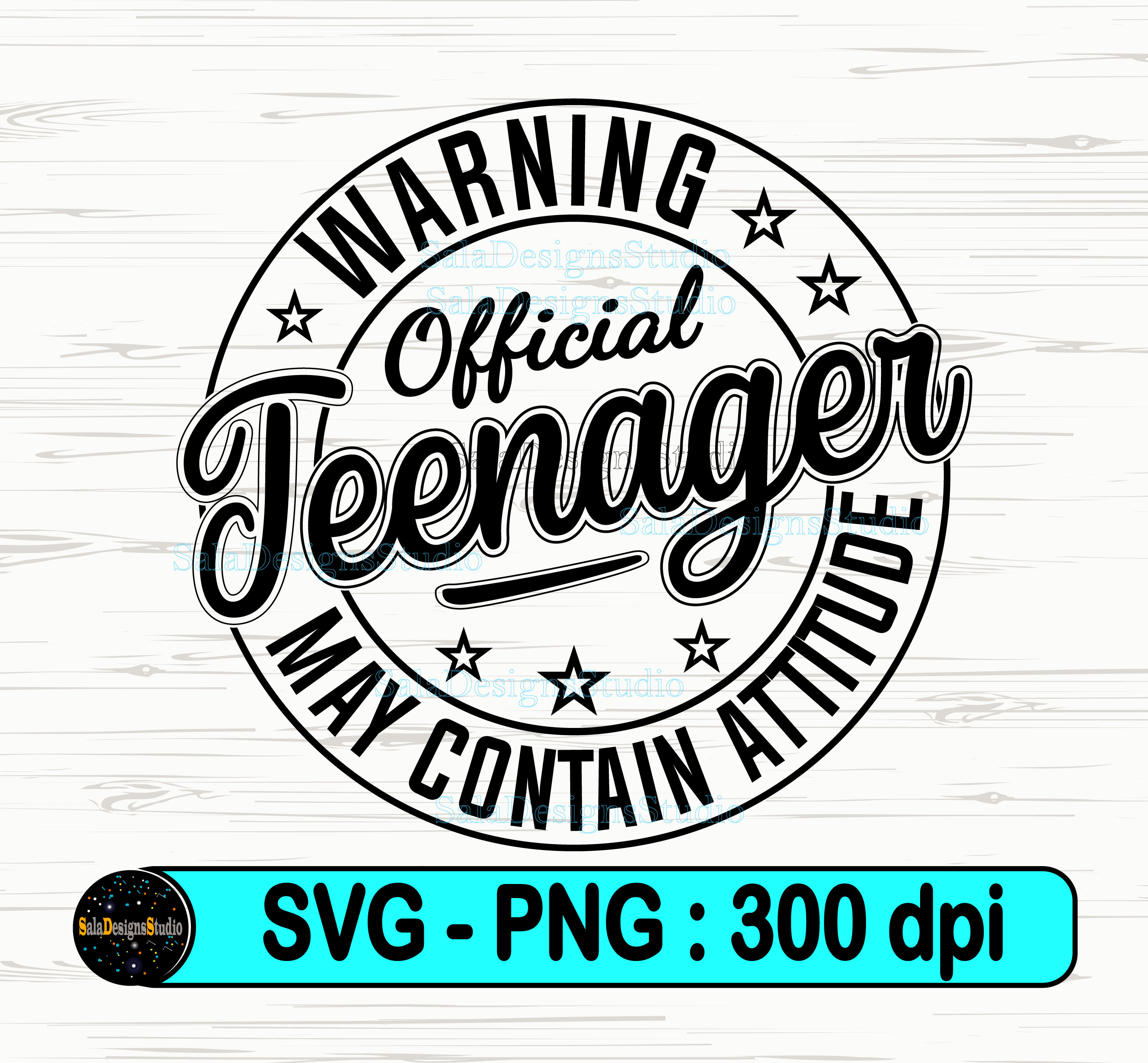 Warning Official Teenager Svg, 13th Birthday Svg, Official