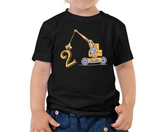 Kids Construction Birthday Shirt, Personalized Kids Shirts,  Digger Shirt Kids,  birthday boy shirt, Toddlers Birthday Excavator Shirt