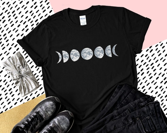 Fases lunares camiseta unisex camisa espacial moon Phases camisa fases de la camiseta de la luna camisa de astronomia camiseta de astronauta regalo cosmonauta Etsy Mexico