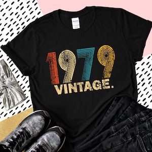 46th Birthday Unisex  tshirt, Vintage 1979 gift Shirt, 46th Birthday Party, gift for husband wife, 46 years old shirt, born in 1979 shirt