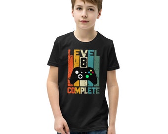 Level 8 Birthday Complete T-Shirt, 8th Birthday Shirt, 8th Birthday Boy, Funny Gamer Birthday, Eighth Birthday Boy Gamer shirt, Eighth Bday