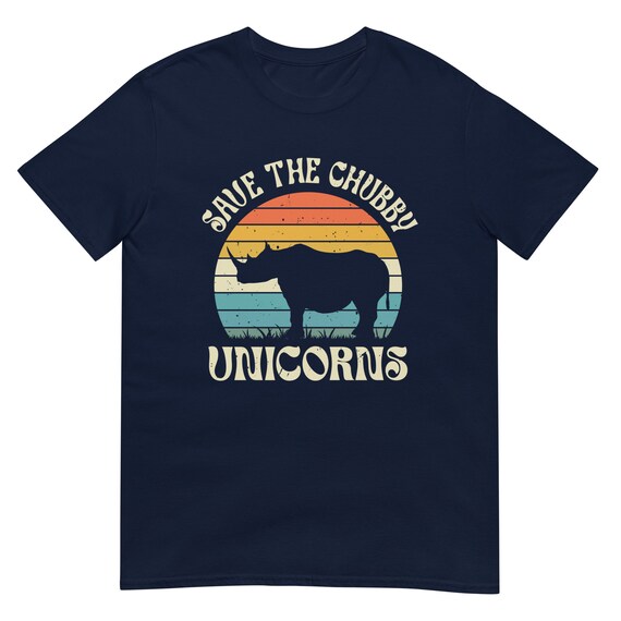 Save The Chubby Unicorns Rhino Vintage Retro Gift T-Shirt Save The Chubby Unicorns Rhino Vintage Retro Gift T-Shirt