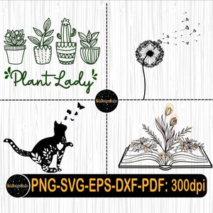 Wildflowers SVG Bundle, Wildflowers SVG, wildflower clipart, Stay Wild Svg, floral svg, floral Cat SVG, Floral Frame Svg, Floral Book Svg