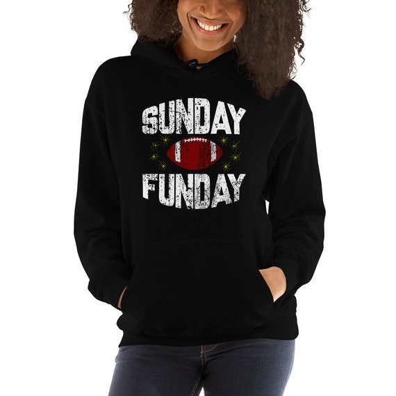 Sunday Funday Unisex Hoodie Football Sweatshirts Women s Etsy
