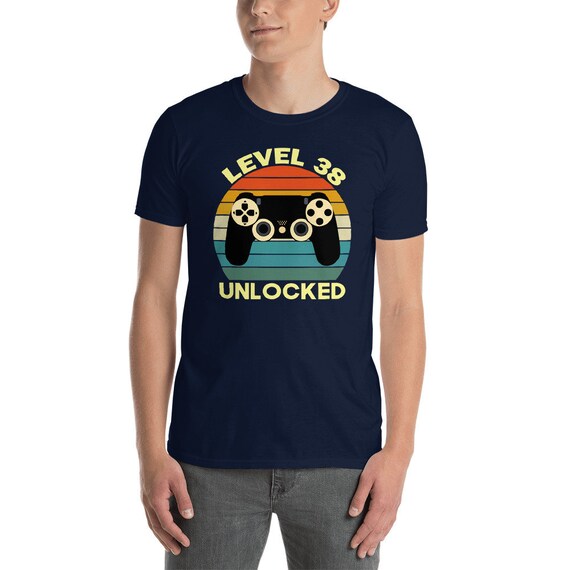 Level 38 Unlocked Shirt Funny Video Gamer 38th Birthday Gift Level 38 Unlocked Shirt Funny Video Gamer 38th Birthday Gift
