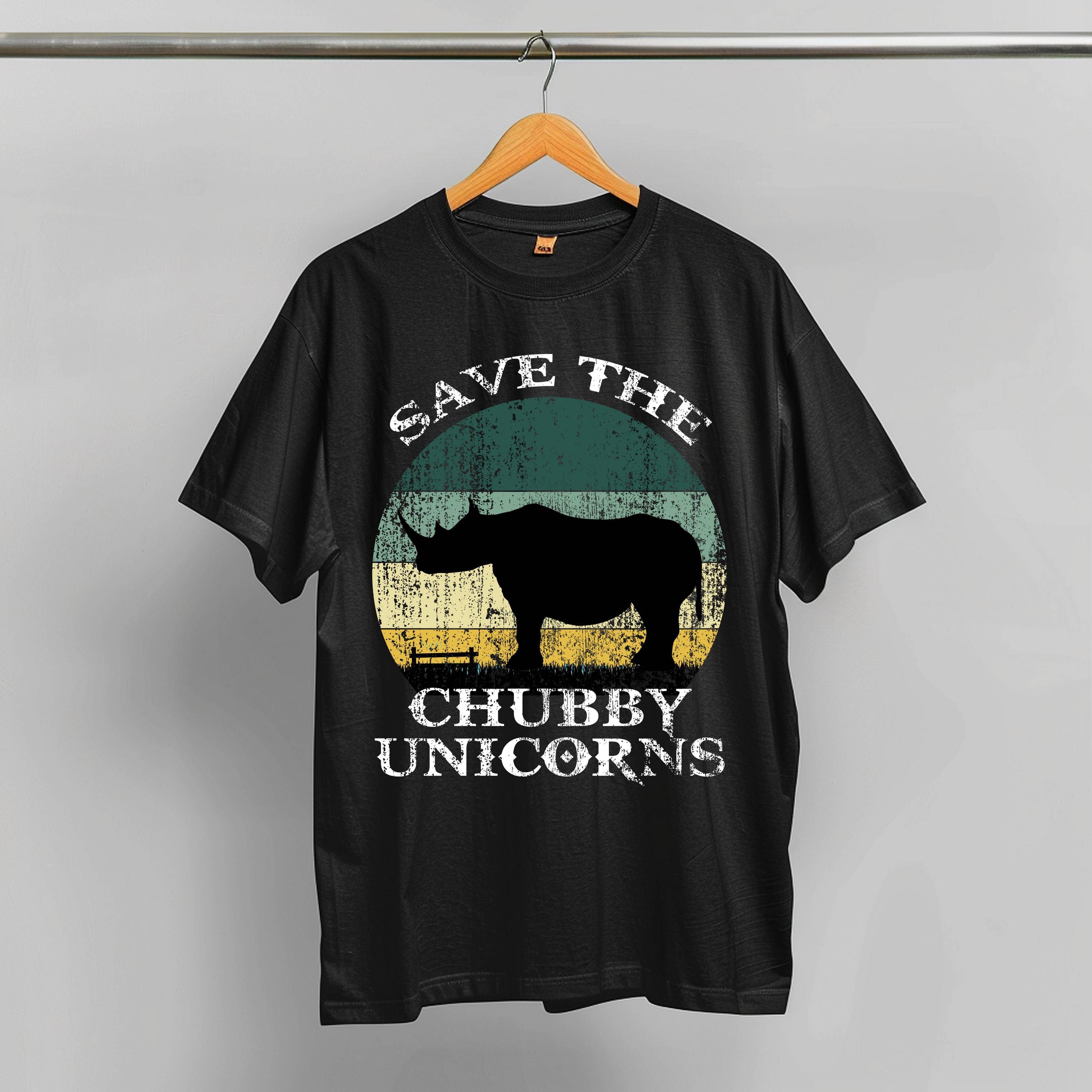 Vintage Retro Tshirt, Save The Chubby Unicorns T-Shirt. Vintage Retro Tshirt, Save The Chubby Unicorns T-Shirt.