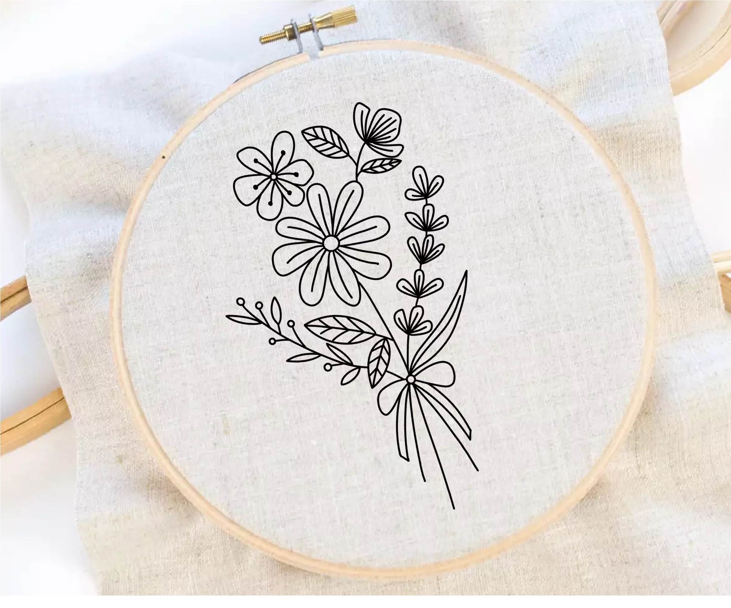 Free Hand Embroidery Flower Designs