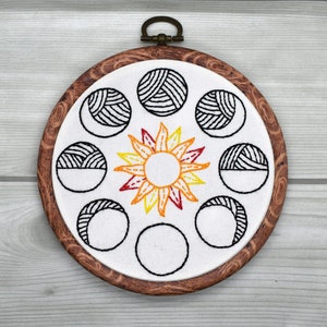Sun Lunar Embroidery Pattern Sun Embroidery Pattern Moon Embroidery Pattern PDF
